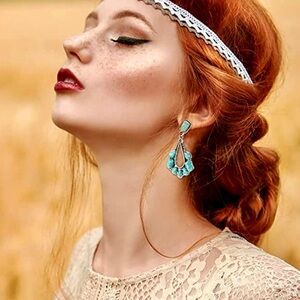 NWOT Turquoise/Silver Earrings